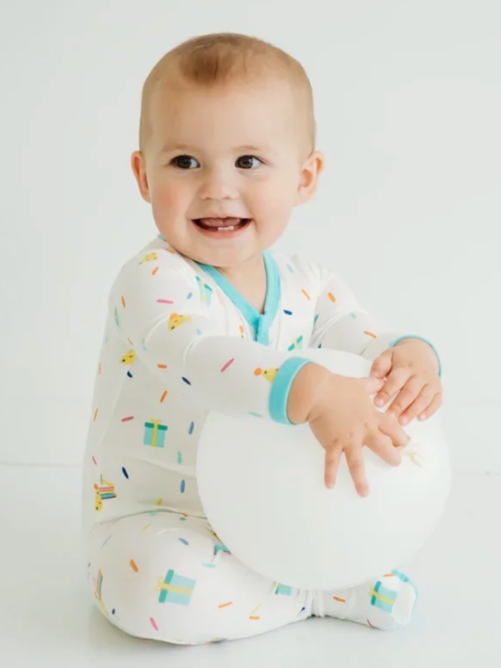Cloud Party Zippered Footie
